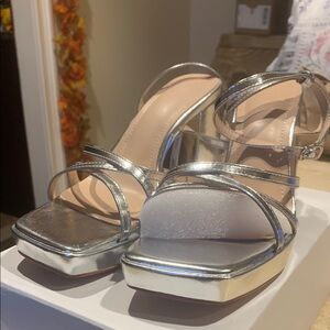 Stylish Silver Strappy Sandals